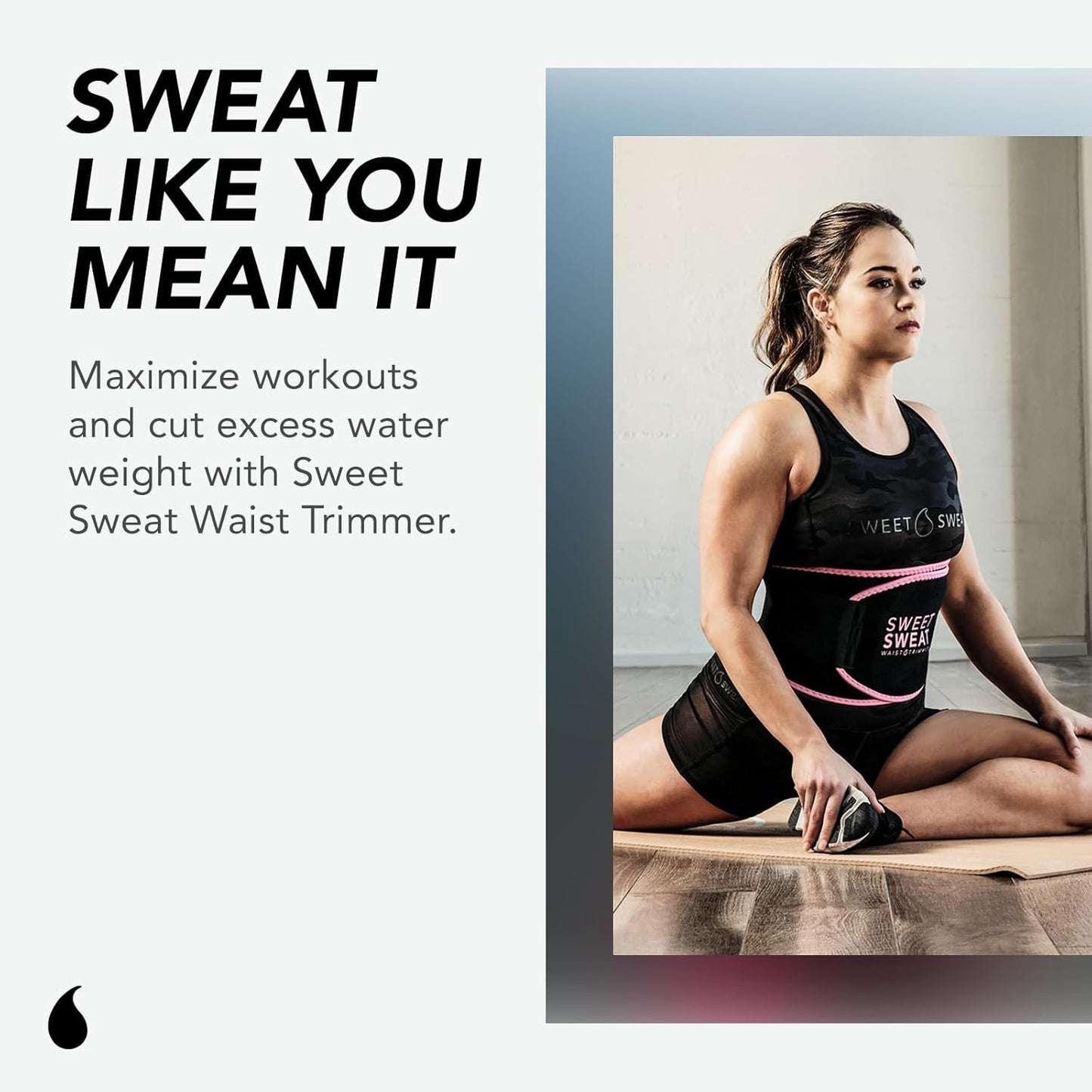 ® Sweet Sweat Waist Trimmer - Premium Sweat Enhancing Fitness Belt - 5 Adjustable Sizes