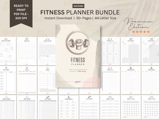 Ascend Activewear Ultimate Fitness Planner (Printable/Digital Download)