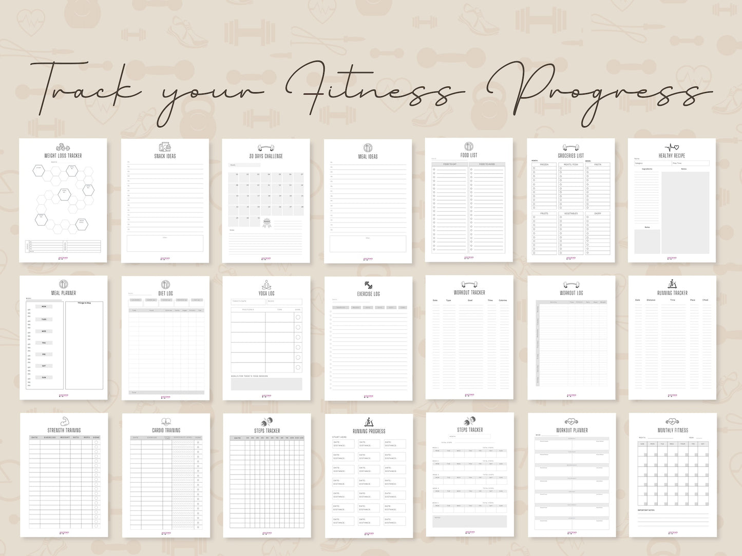 Ascend Activewear Ultimate Fitness Planner (Printable/Digital Download)