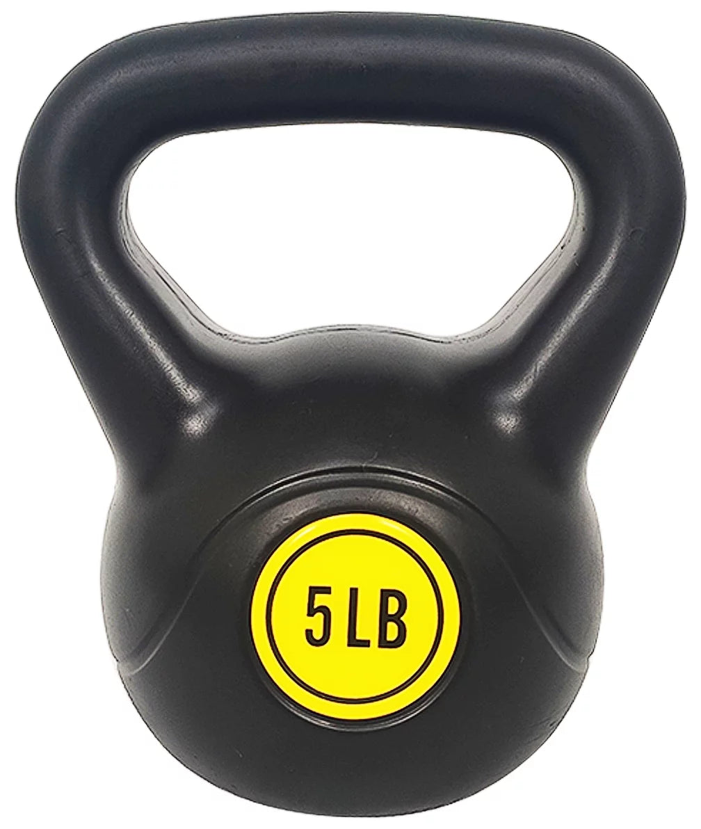 Wide Grip Kettlebell Exercise Fitness Weight Set, 3-Pieces: 5Lb, 10Lb, and 15Lb Kettlebells