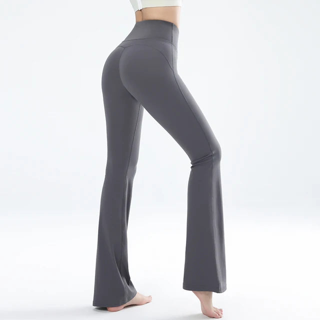 Women'S Leggings Slim Yoga Pants Women'S High Waisted Wide Leg Pants Sports Bell Bottoms Breathable Quick Dry Bottom