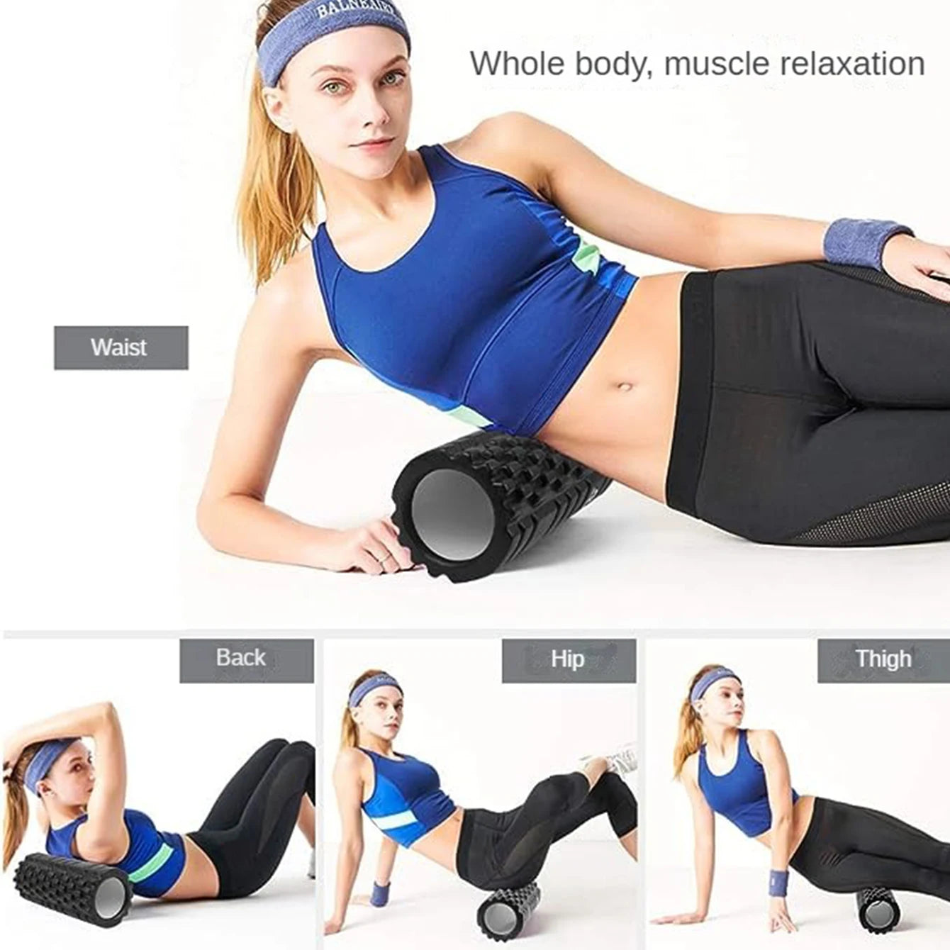 33Cm Yoga Column Foam Axis Massage Roller Muscle Back Muscle Massagethe Grid Back Training Set Shipping