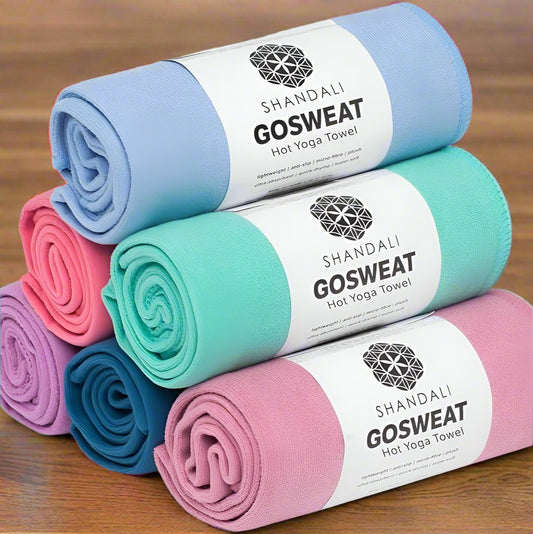 Gosweat Non-Slip Hot Yoga Towel with Super-Absorbent Soft Suede Microfiber in Many Colors, for Bikram Pilates and Yoga Mats.