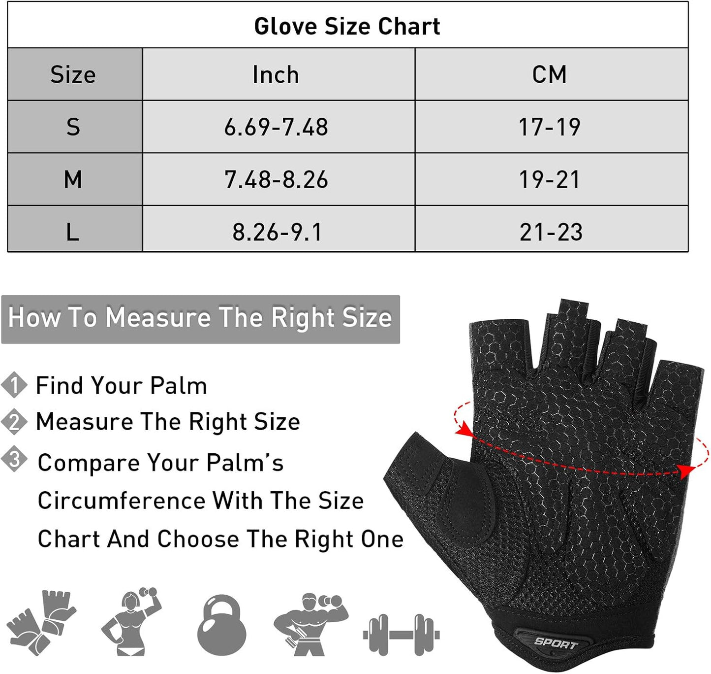 2 Pairs Workout Gloves Women Adjustable Weight Lifting Gloves Gym Exercise Workout Gloves Breathable Training Gloves for Men and Women Fitness, Biking, Pull Up, Cycling