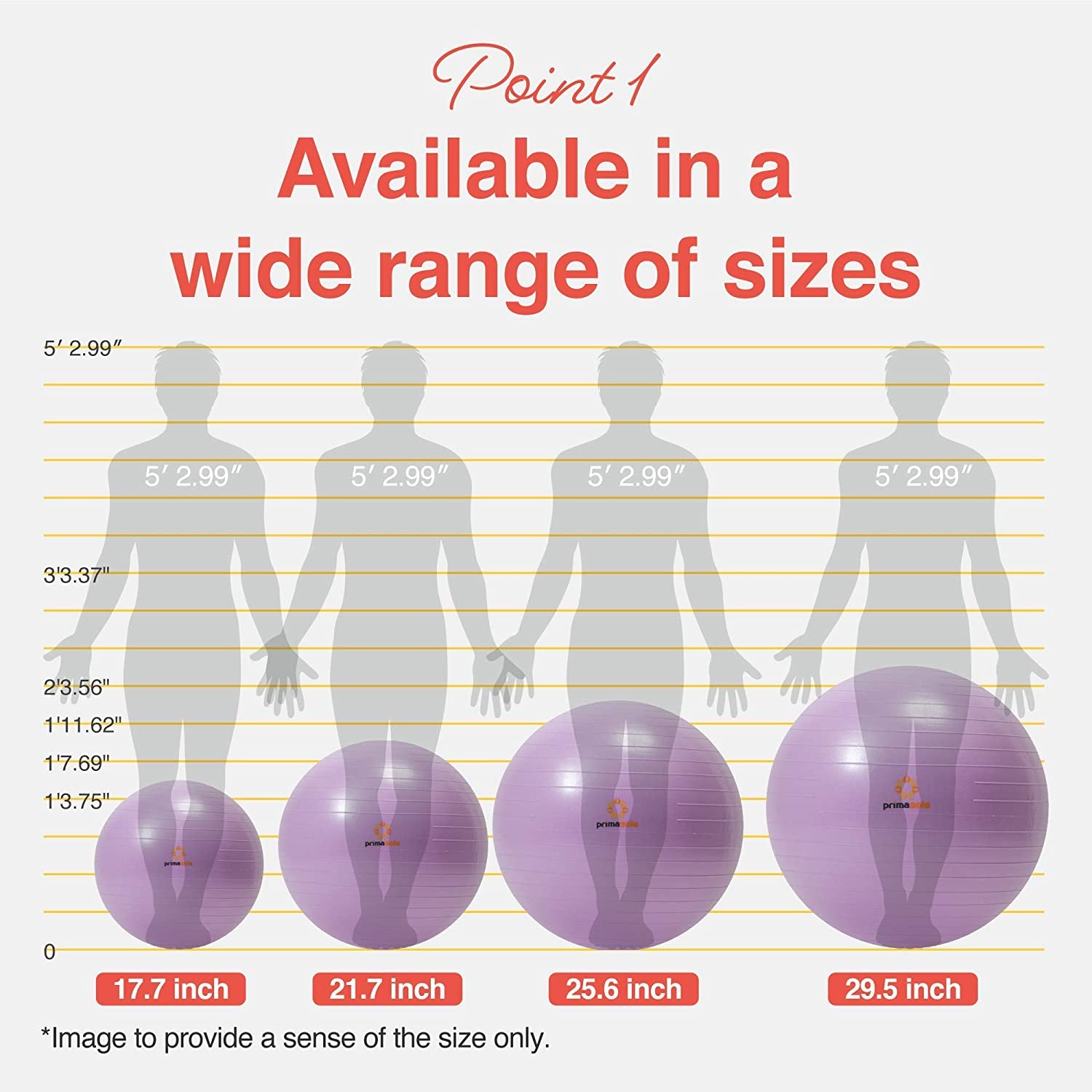 Exercise Ball Anti-Burst Pregnancy Yoga Ball for Balance Stability Fitness Workout Core Strength at Home & Office