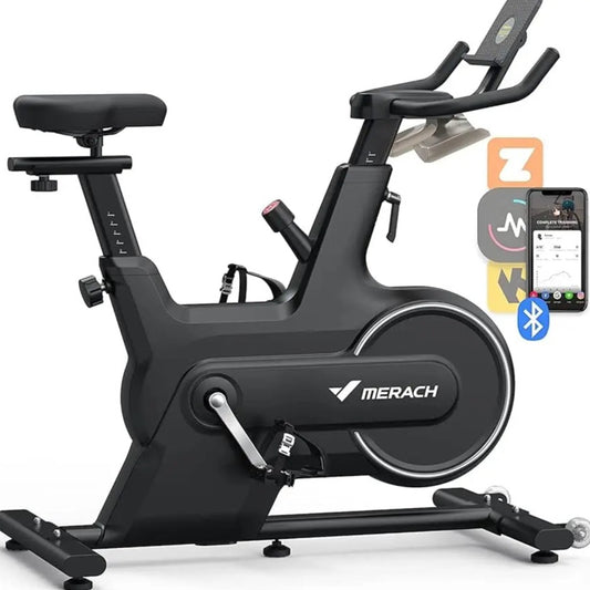 Indoor Cycling Bike, Exercise Bike for Home with Magnetic/Auto Resistance, Bluetooth Stationary Bike with APP Data Tracki